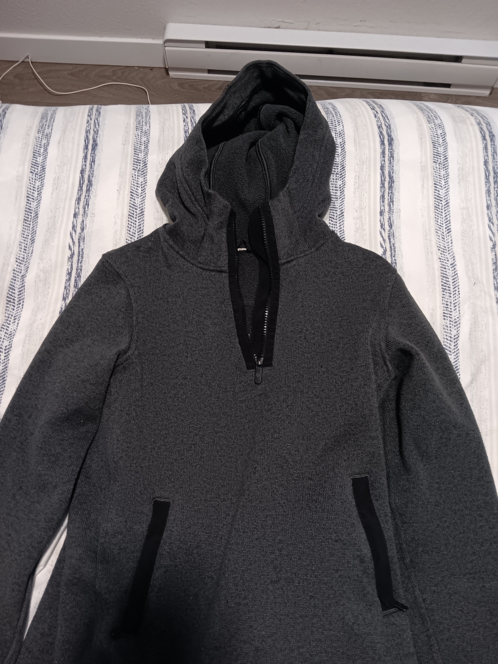 lululemon athletica Dark Gray Half-Zip Hooded Pullover